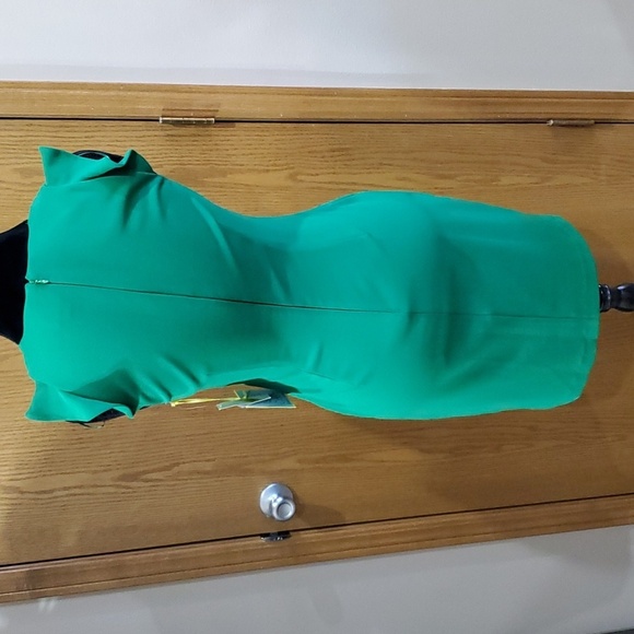 Cece nwt emerald green ruffle cap classic lines dress nwt - Picture 6 of 8
